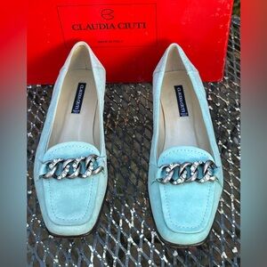 Claudia Ciuti Women's Mint Suede Loafers